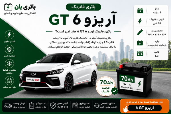 باتری AGM آریزو 6 GT