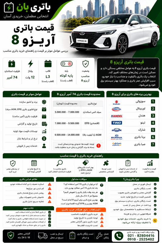 قیمت باتری